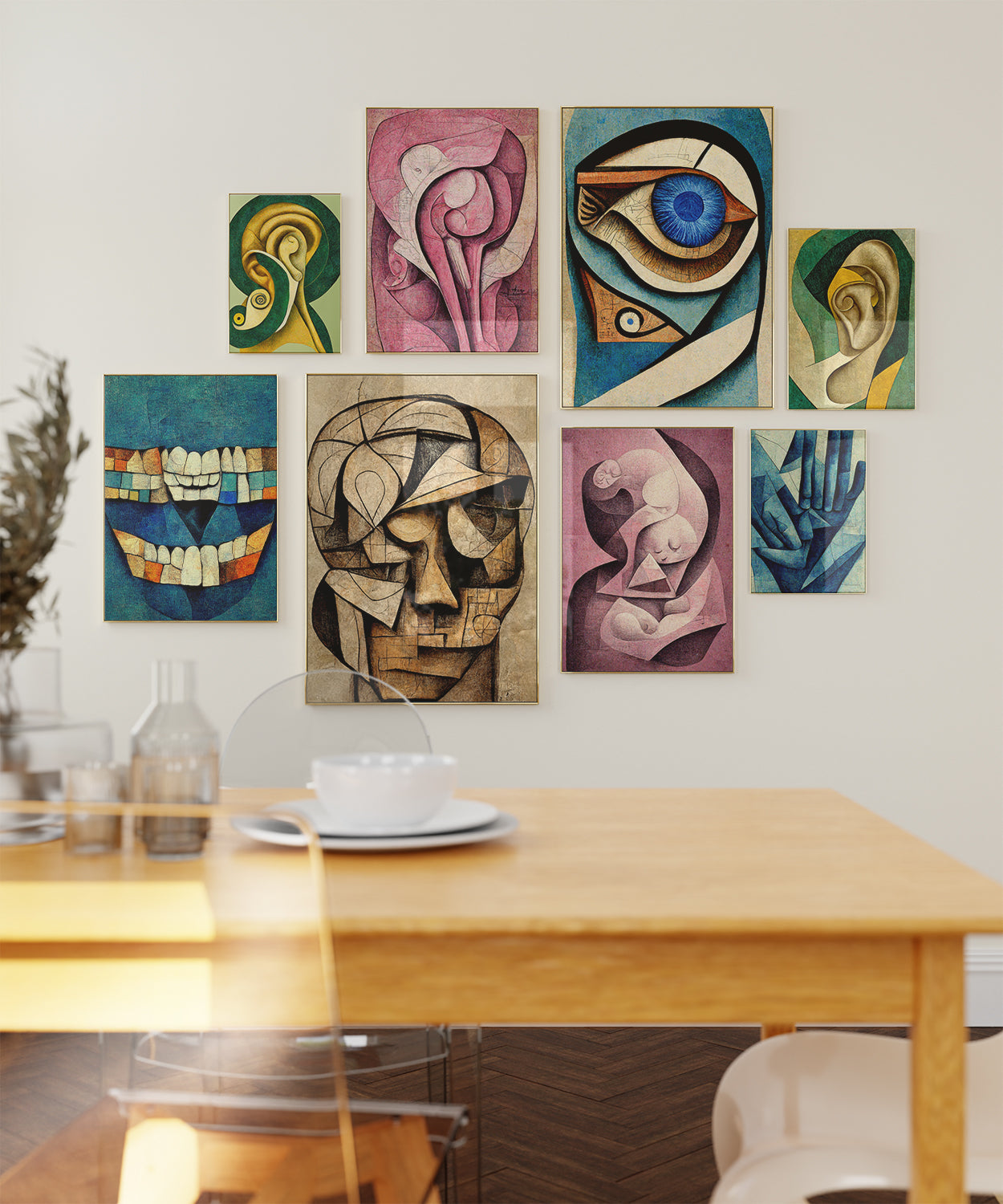 Artistic Brain Anatomy - Infuse creativity and professionalism into your clinic with this brain anatomy artwork, designed for neurology and neurosurgery environments.