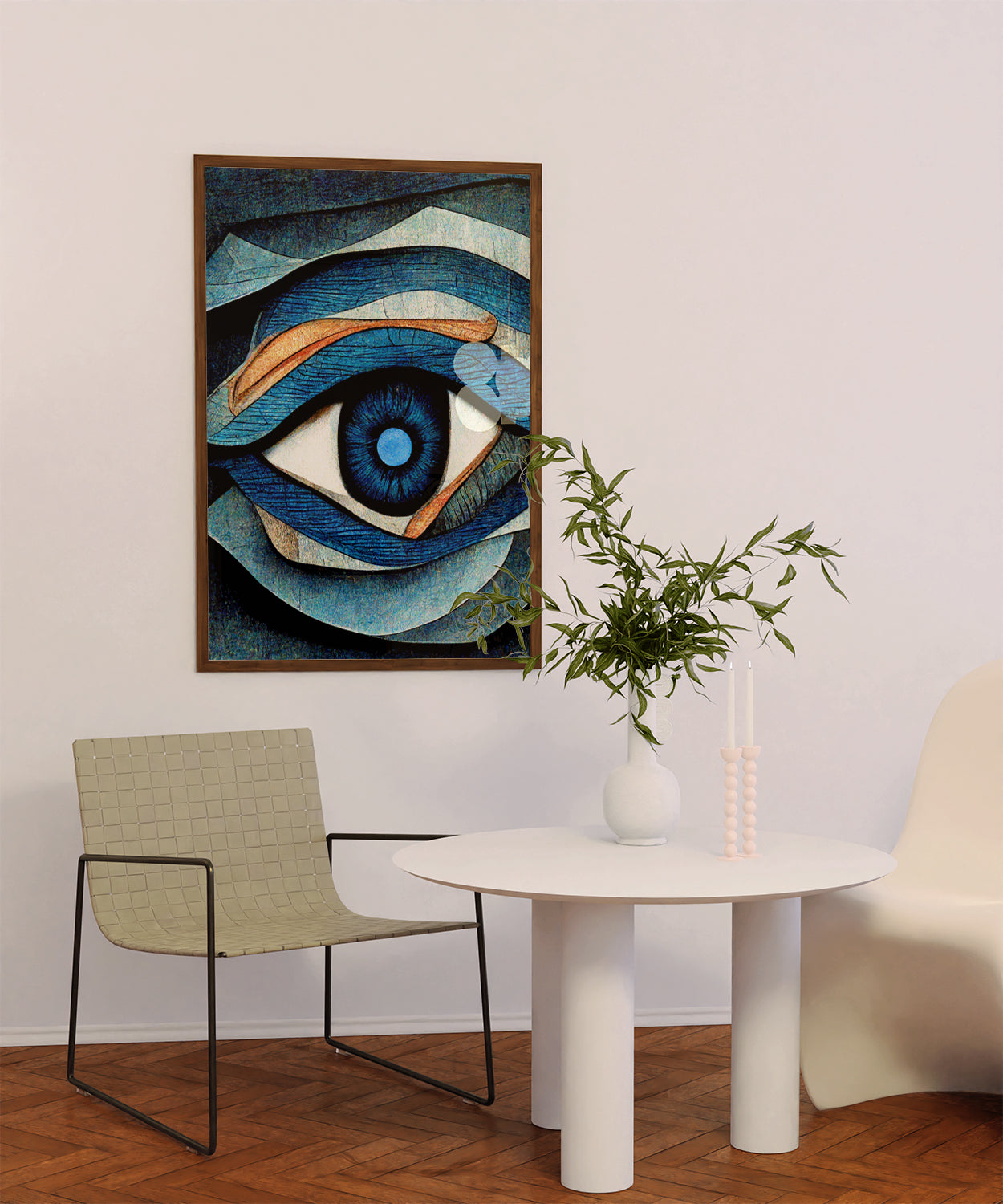 Ophthalmology Clinic Decor - Eye anatomy art as a decorative element for ophthalmology clinics or medical spaces.