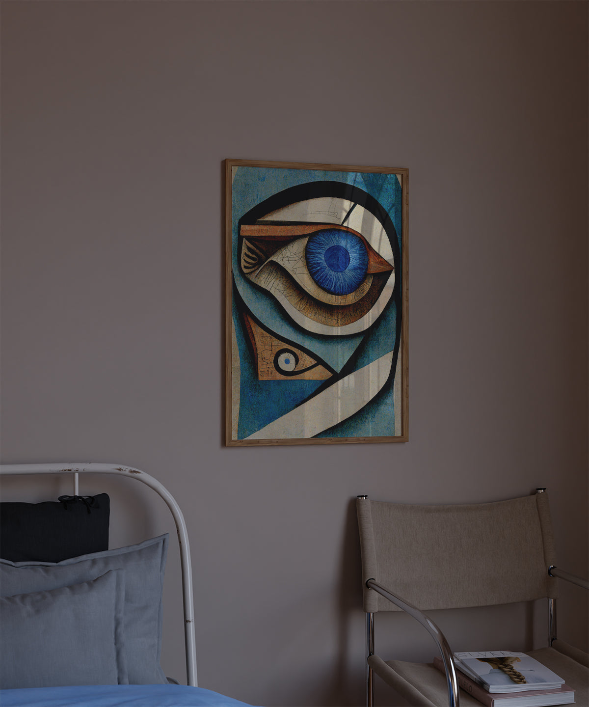 Ophthalmology Clinic Decor - Eye anatomy art as a decorative element for ophthalmology clinics or medical spaces.