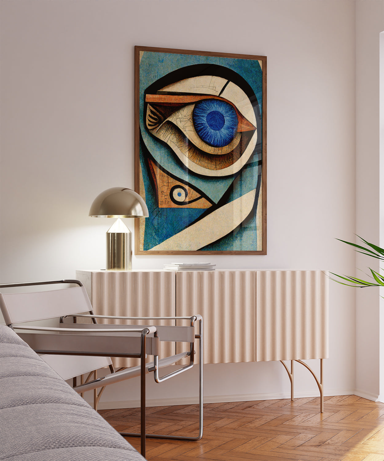 Ophthalmology Clinic Decor - Eye anatomy art as a decorative element for ophthalmology clinics or medical spaces.