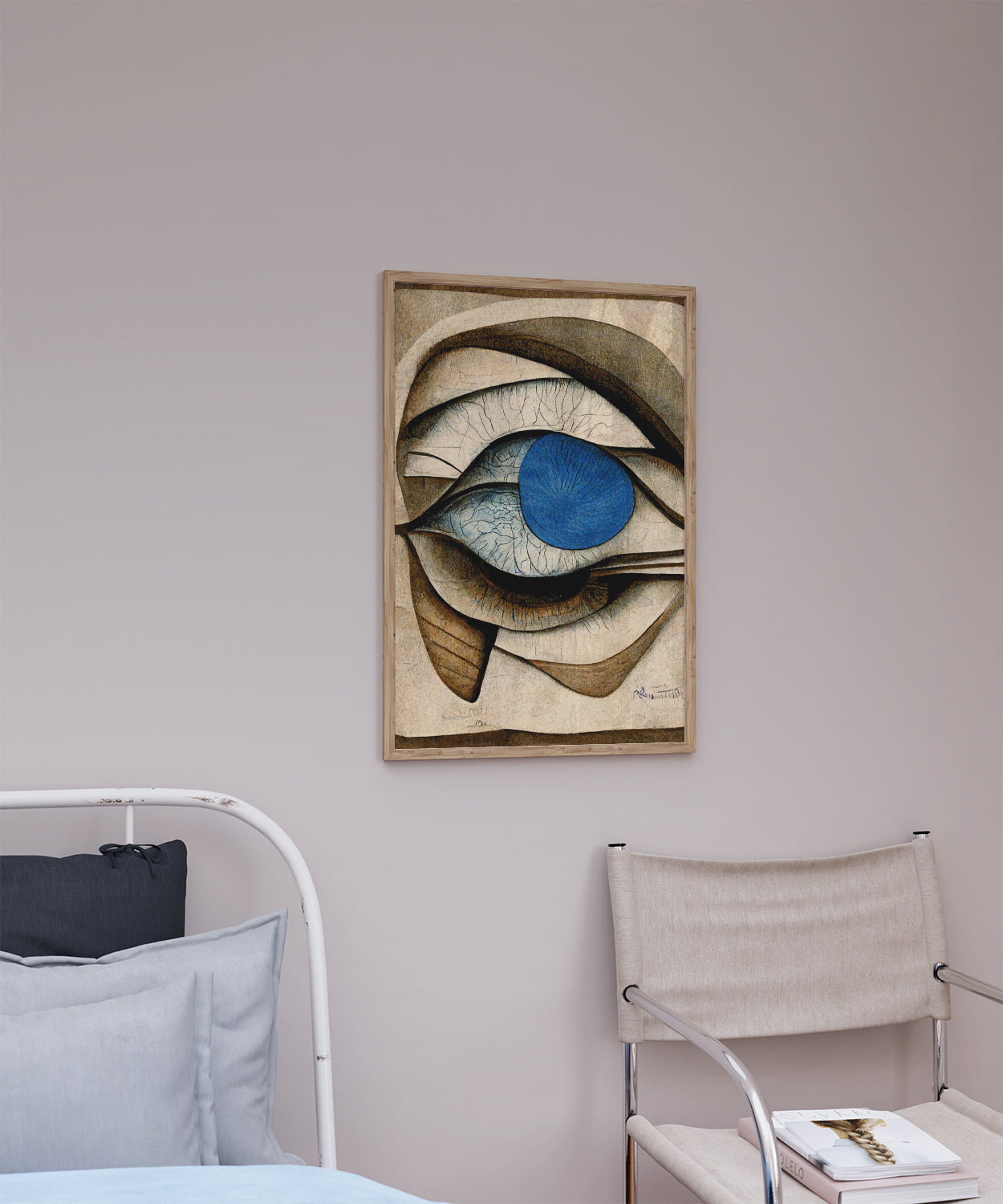 Eye Anatomy Artwork - Geometric illustration showcasing the intricate anatomy of the eye in a visually captivating artwork.