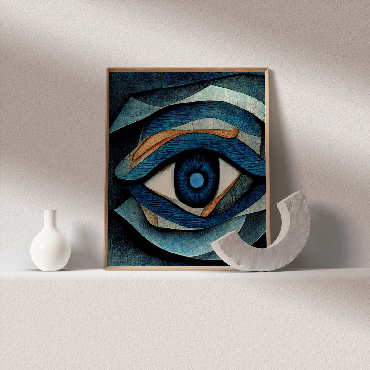 Ophthalmology Clinic Decor - Eye anatomy art as a decorative element for ophthalmology clinics or medical spaces.