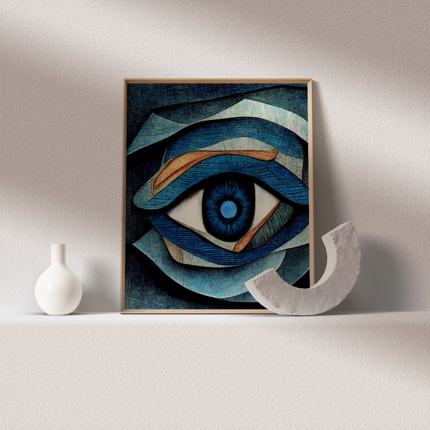 Ophthalmology Clinic Decor - Eye anatomy art as a decorative element for ophthalmology clinics or medical spaces.