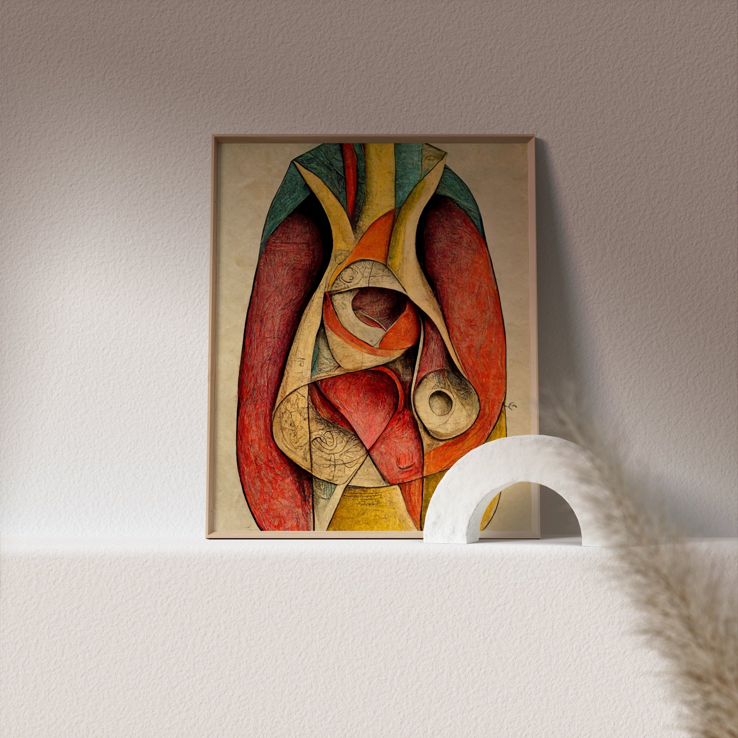 Cardiology Clinic Decor - Unique artwork featuring heart anatomy imagery, designed to infuse creativity and professionalism into your clinic's environment.