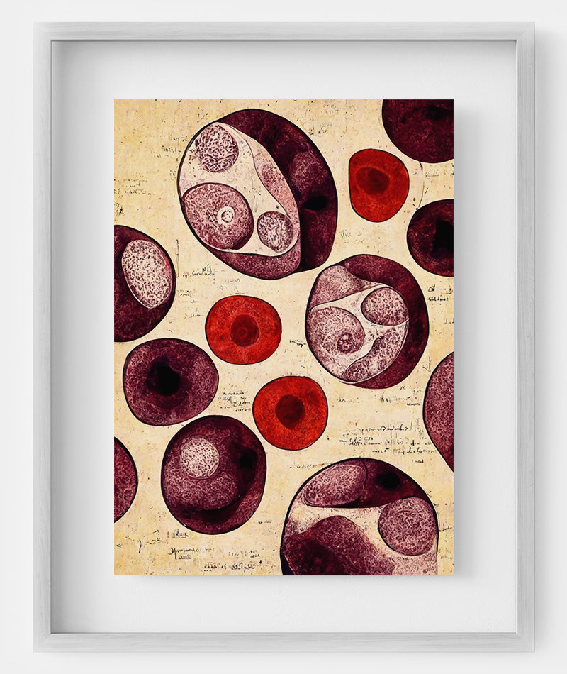 Blood Cells Art Poster - Hematology Clinic Decor
