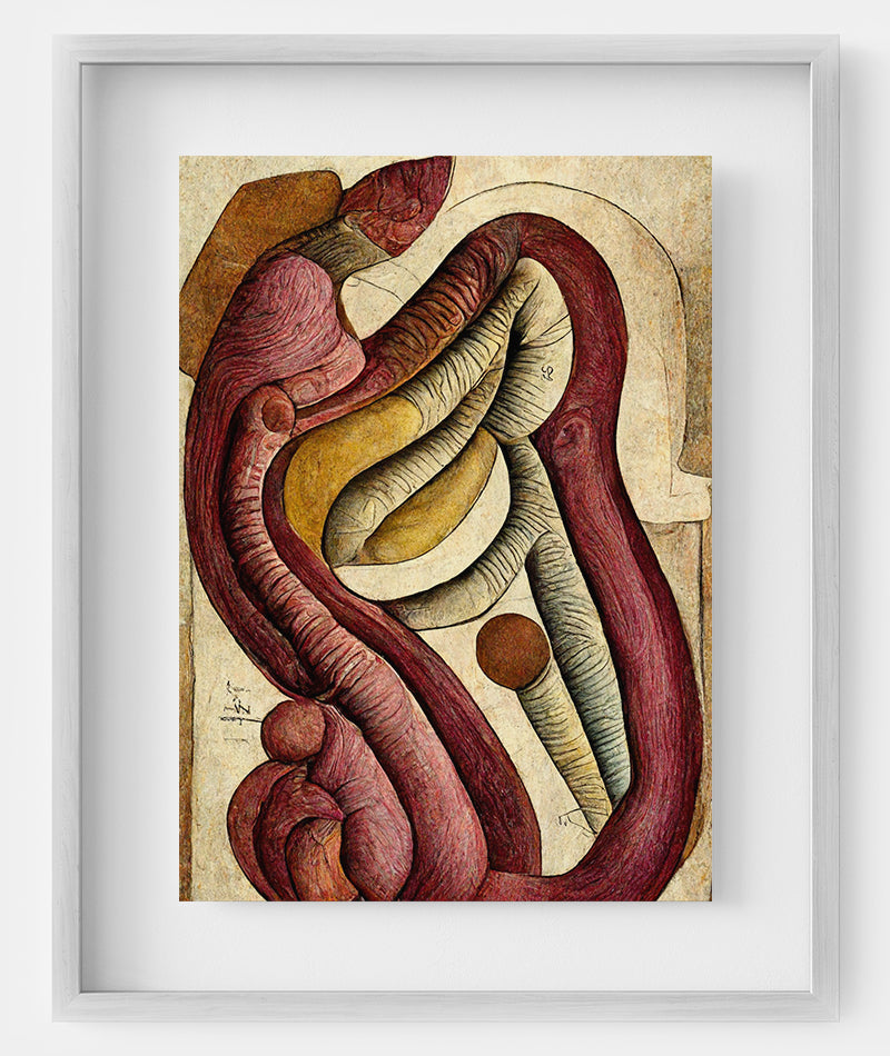 Gastroenterologist Clinic Decor - Unique artwork featuring intestines anatomy imagery, designed to infuse creativity and professionalism into your clinic's environment.