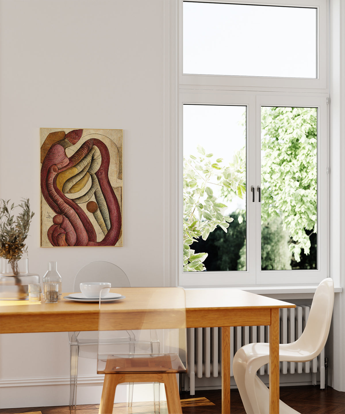 Gastroenterologist Clinic Decor - Unique artwork featuring intestines anatomy imagery, designed to infuse creativity and professionalism into your clinic's environment.