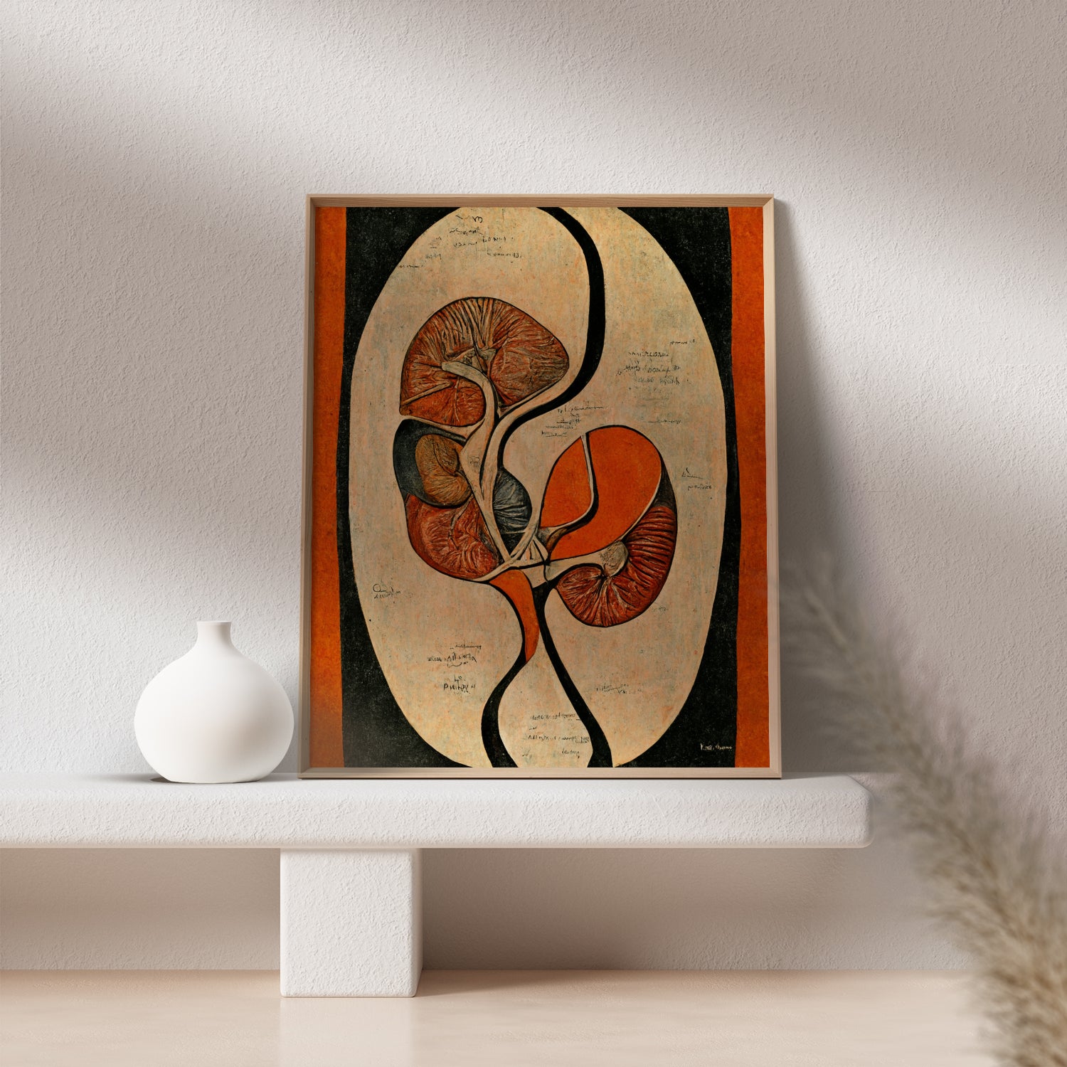 Kidney and Nephrology Anatomy Art Print - Nephrologist and Urologist Clinic Decor
