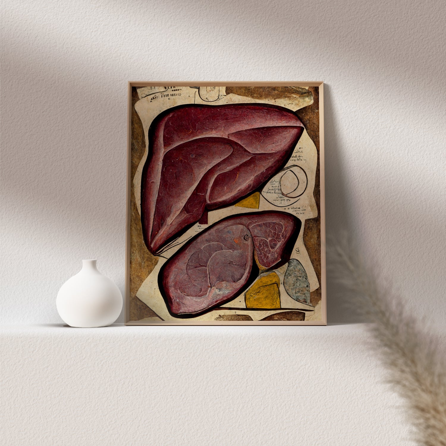 Liver Anatomy Art Print – Gastroenterologist Clinic Decor
