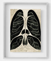 Pulmonary Artwork - Unique artwork celebrating the intricate beauty of lungs anatomy, perfect for medical offices, educational materials, and decor enthusiasts.