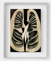 Lungs Anatomy Art - A captivating representation of the respiratory system, ideal for medical spaces, educational materials, and anatomy enthusiasts.