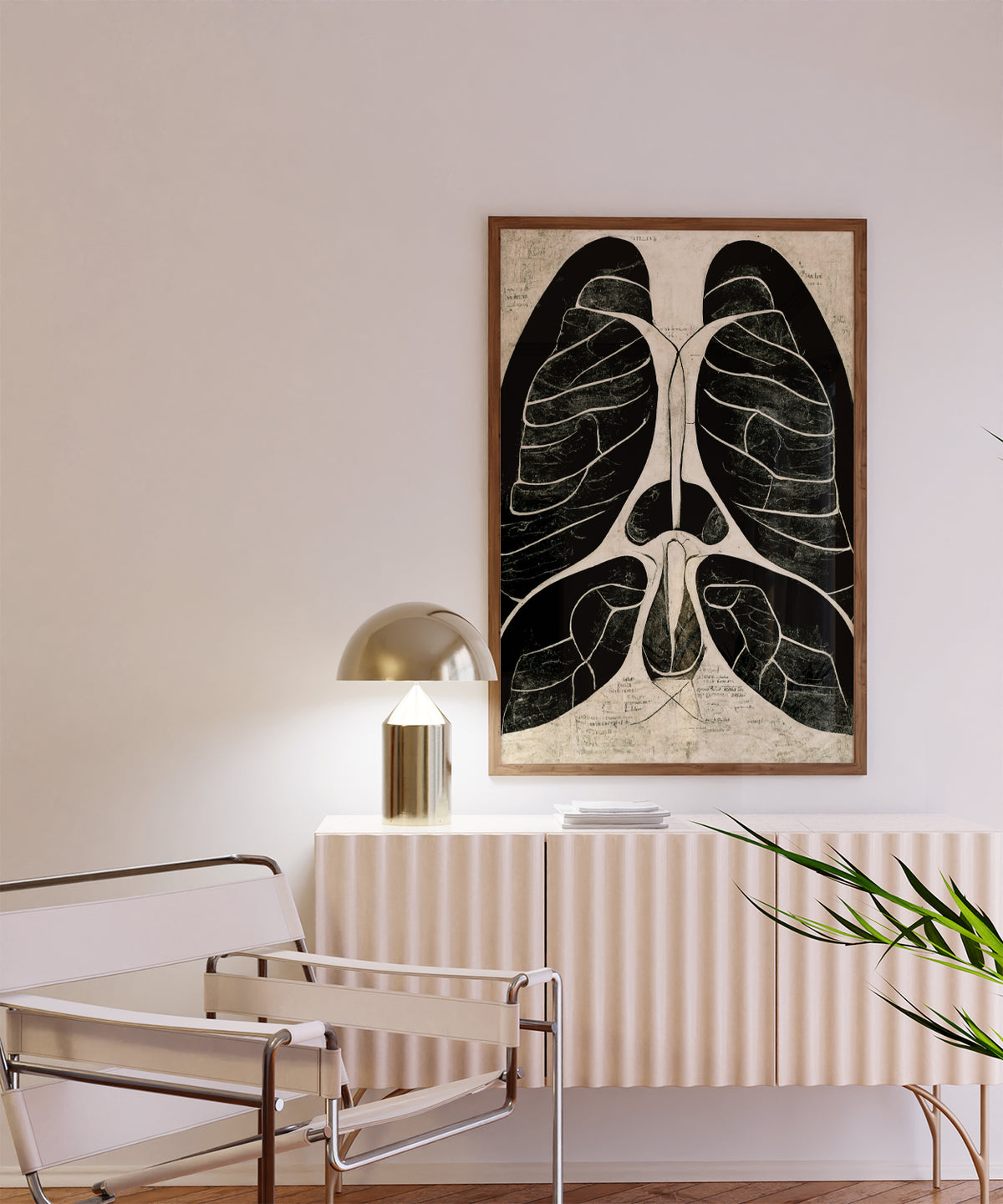 Pulmonary Artwork - Unique artwork celebrating the intricate beauty of lungs anatomy, perfect for medical offices, educational materials, and decor enthusiasts.