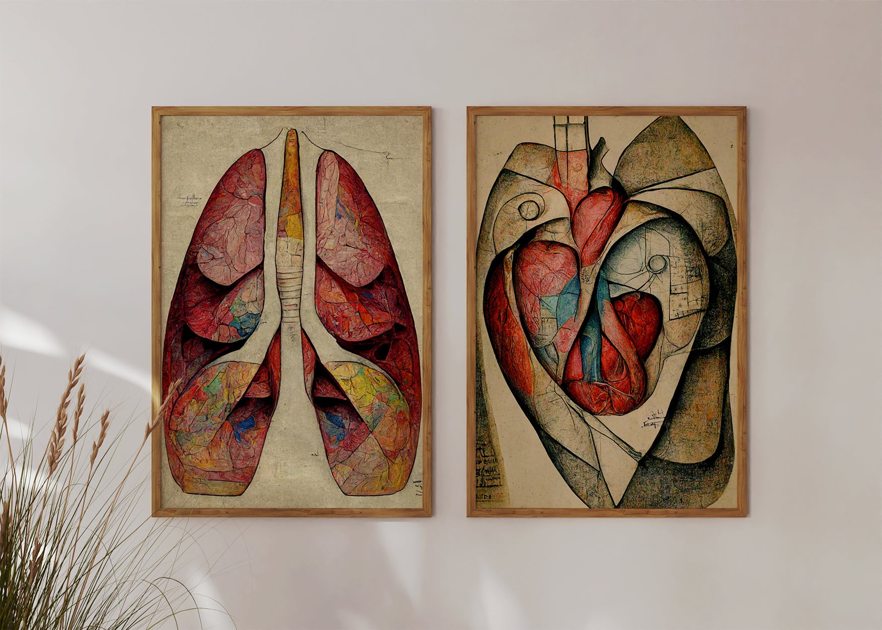 Respiratory System Art - Explore the intricate details of lungs anatomy through this visually stunning artwork, suitable for medical professionals and anatomy enthusiasts alike.