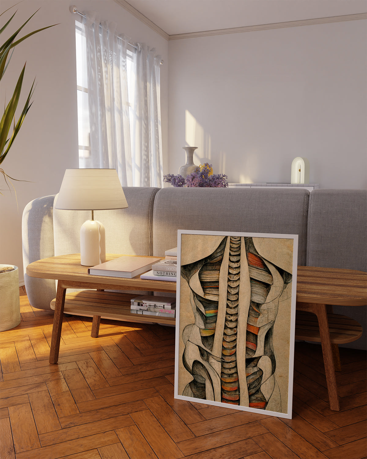Spine Anatomy Cubism style