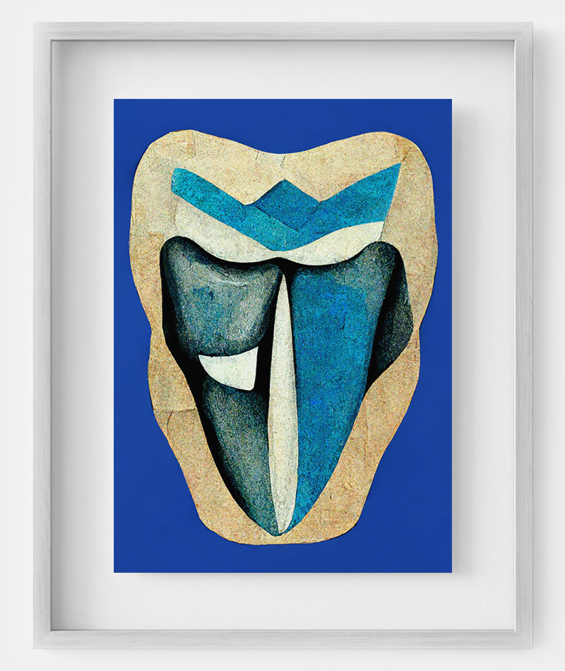 Tooth art cubism style