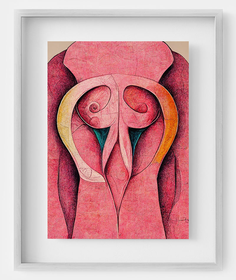 Medical Artwork for Gynecologists - Unique and informative decor showcasing the female reproductive system.