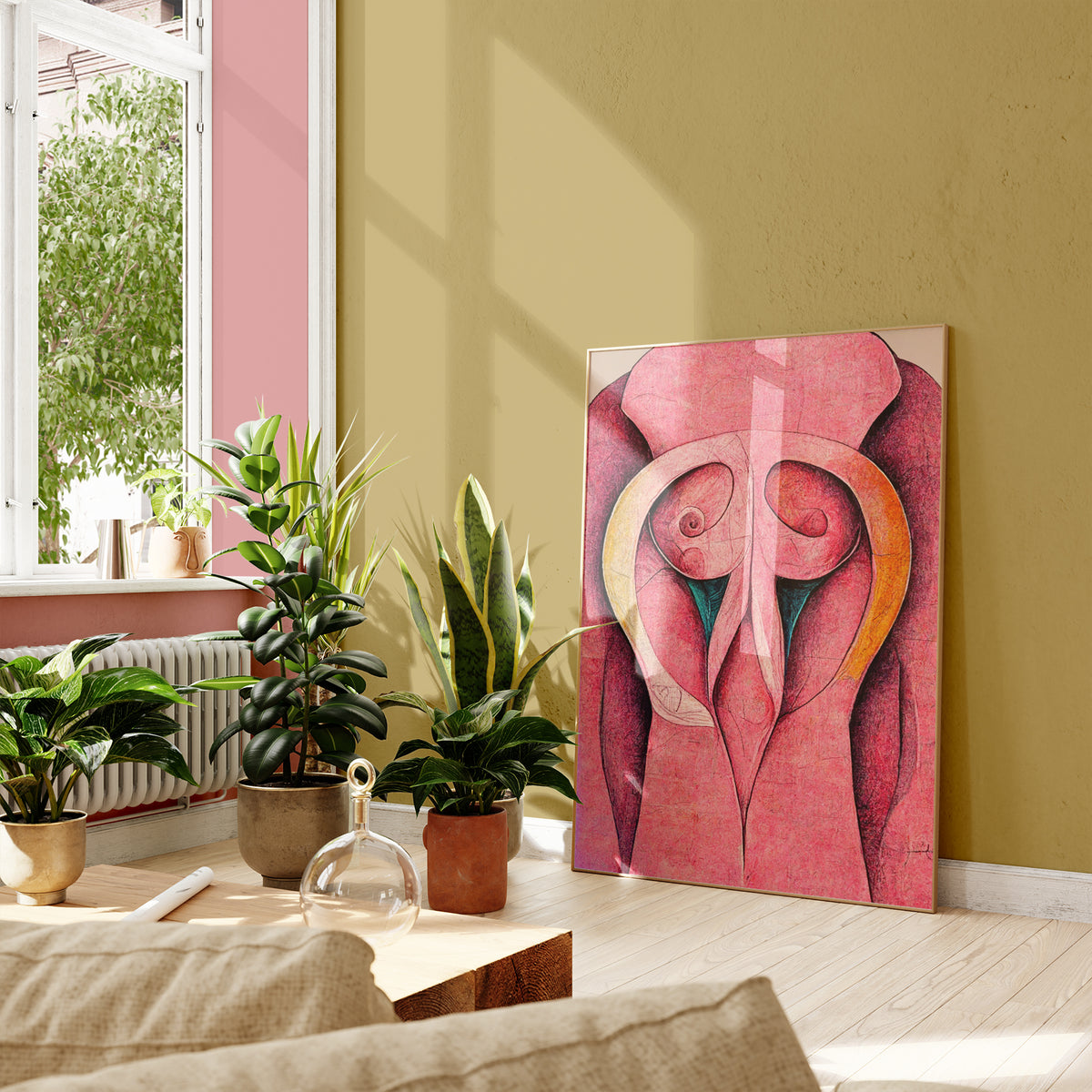 Medical Artwork for Gynecologists - Unique and informative decor showcasing the female reproductive system.
