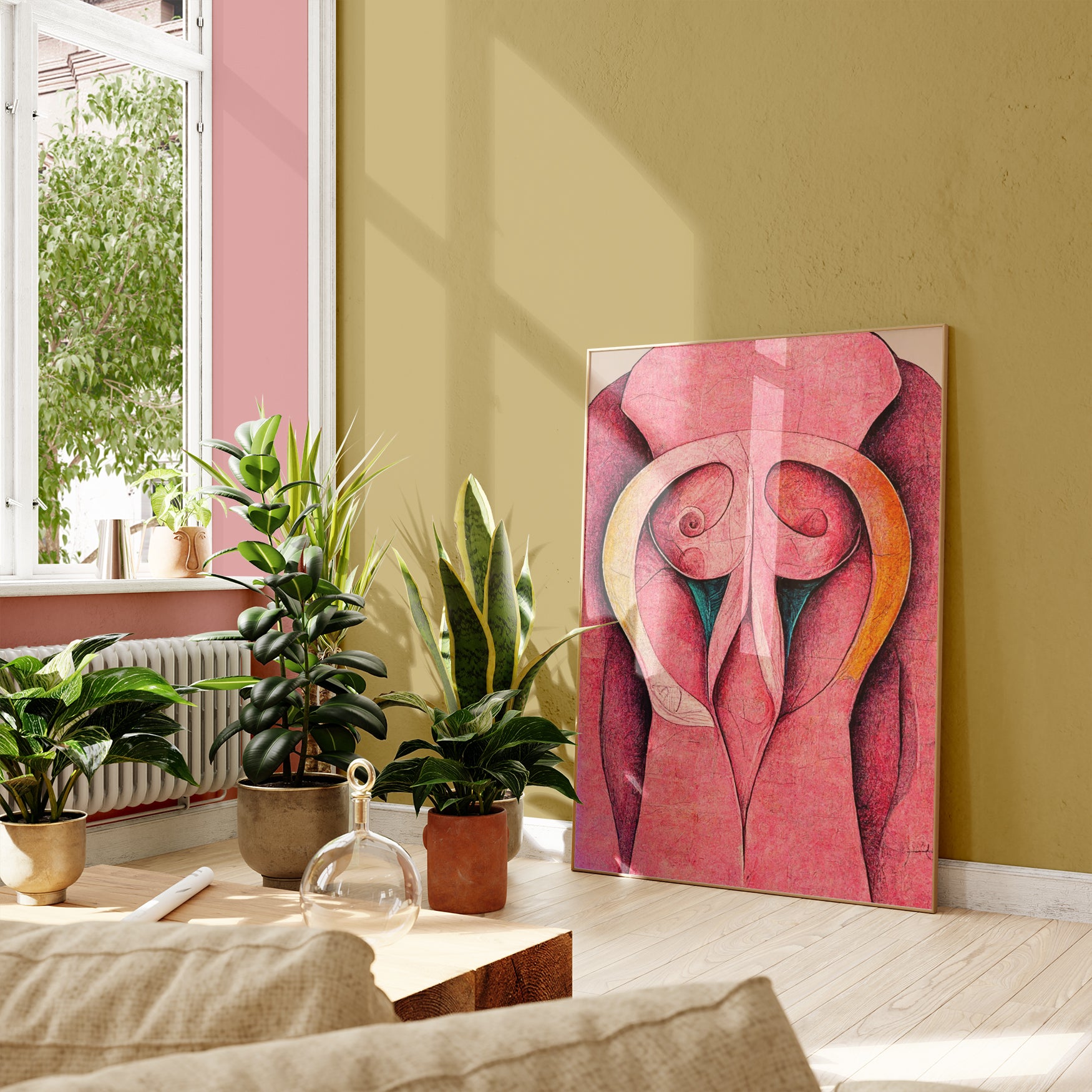 Medical Artwork for Gynecologists - Unique and informative decor showcasing the female reproductive system.