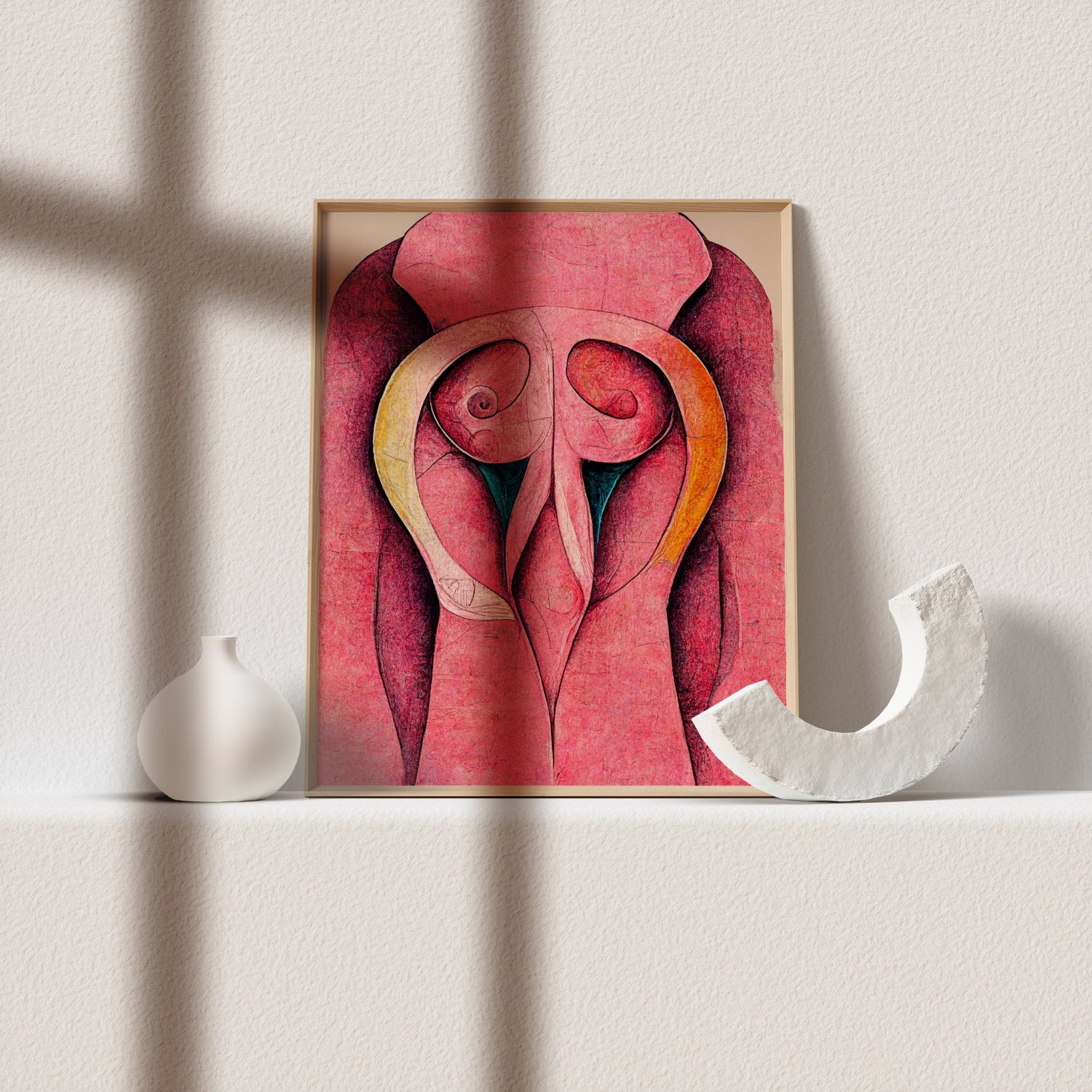 Medical Artwork for Gynecologists - Unique and informative decor showcasing the female reproductive system.