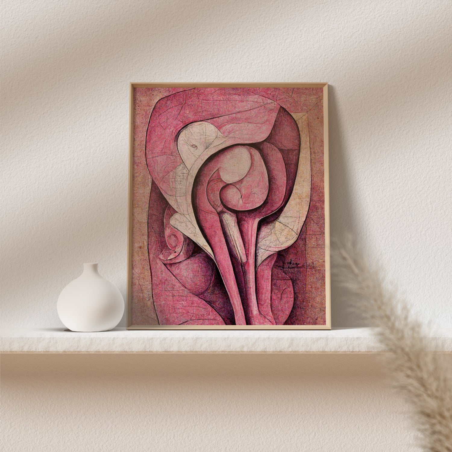 Medical Artwork for Gynecologists - Unique and informative decor showcasing the female reproductive system.