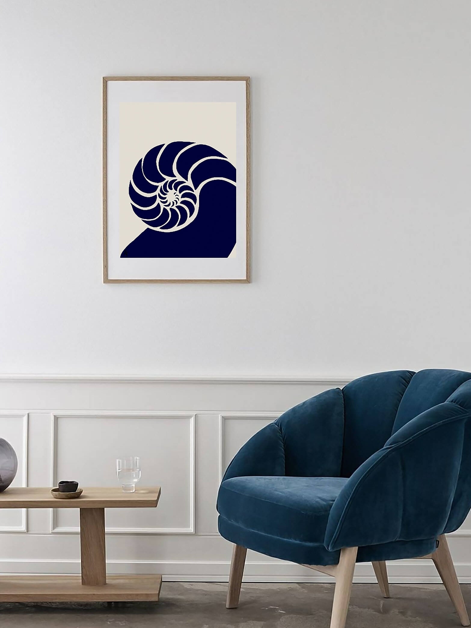 cochlea anatomy art print- ear art-abstract modern poster-otolaryngologist gift-ENT art-Geometric design