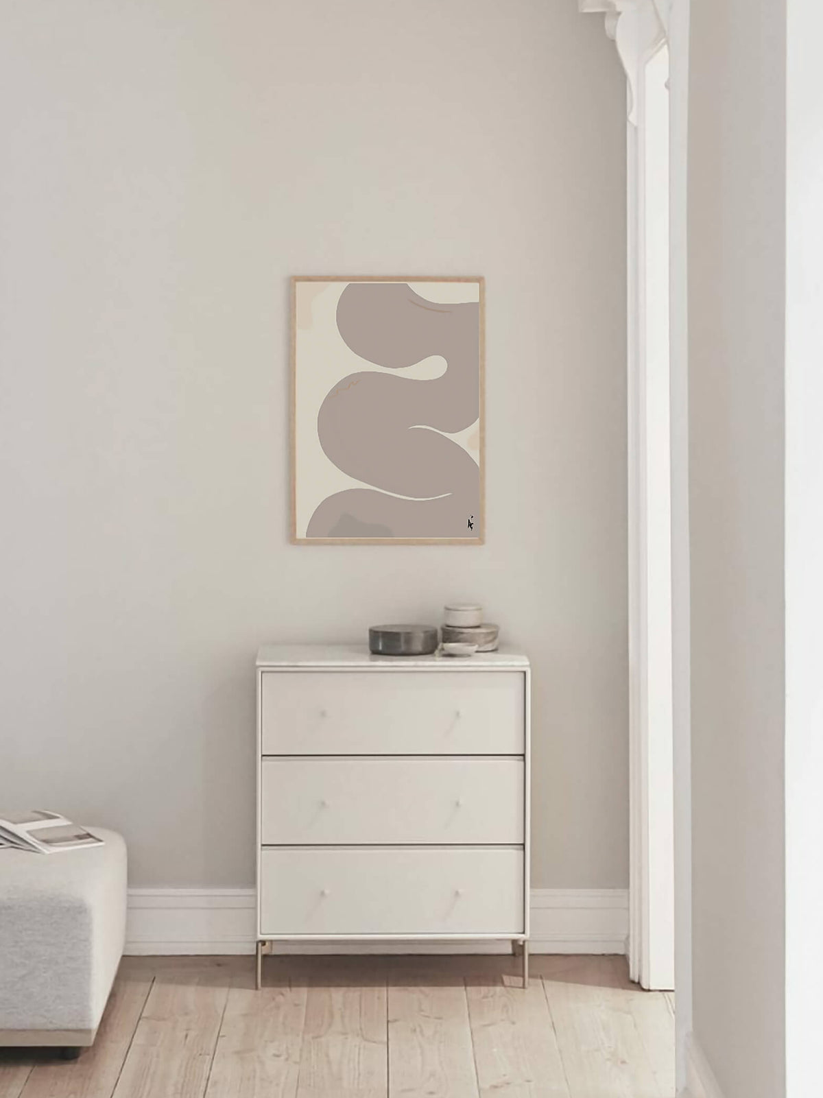 small intestines anatomy art print-abstract minimal modern boho - gastroenterologist general surgeon pathologist gift-medical art print
