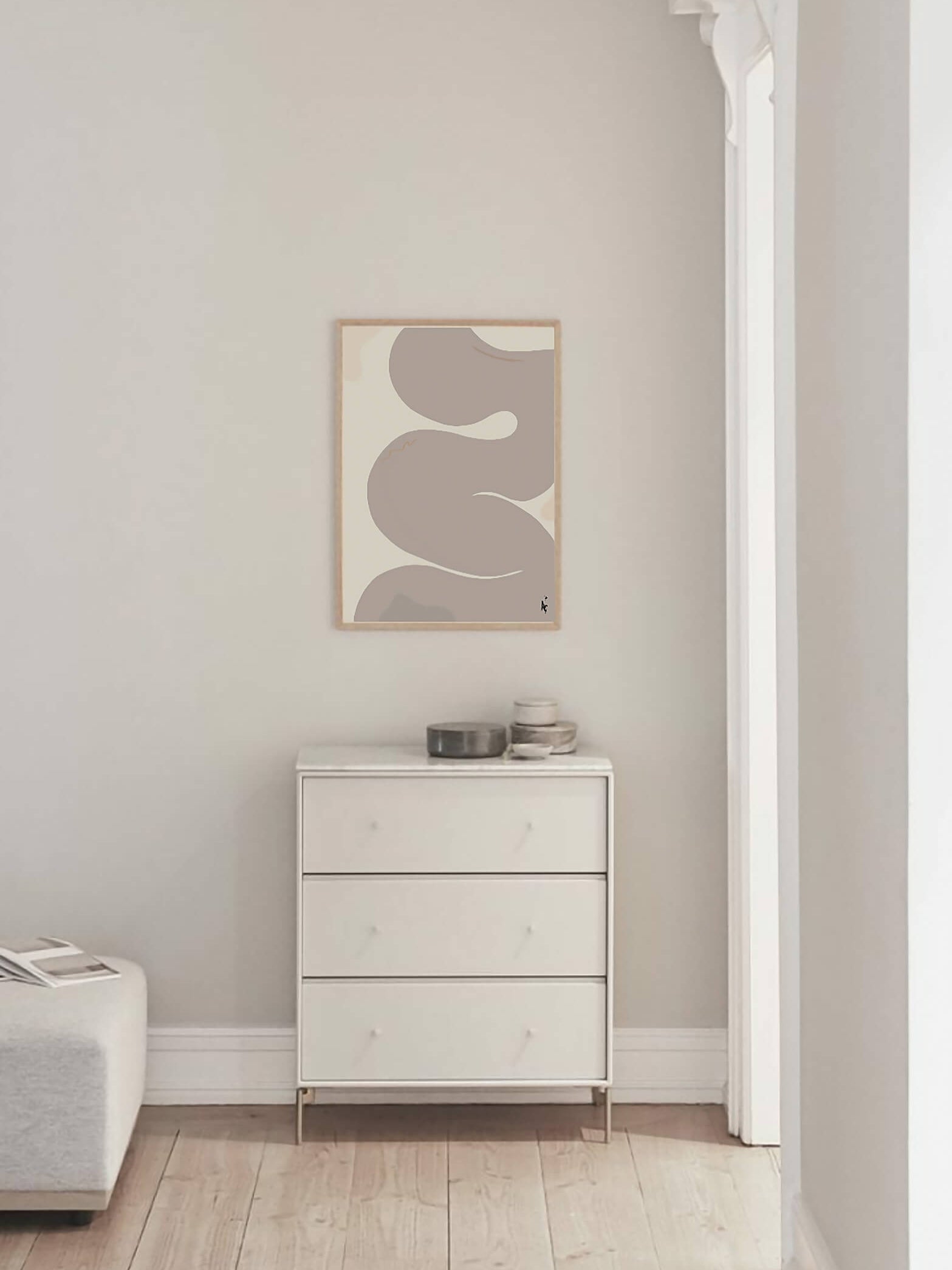 small intestines anatomy art print-abstract minimal modern boho - gastroenterologist general surgeon pathologist gift-medical art print