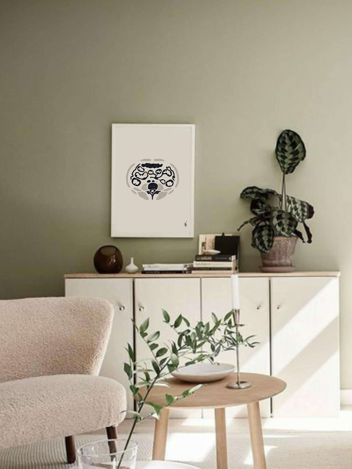 Abdomen anatomy art print-medical art-abdomen CT anatomical art