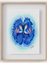 Abstract brain art print- Basal ganglia drawing-Neurology art-Anatomical drawing-Neuroscientist neurologist neurosurgeon gift-Medical print