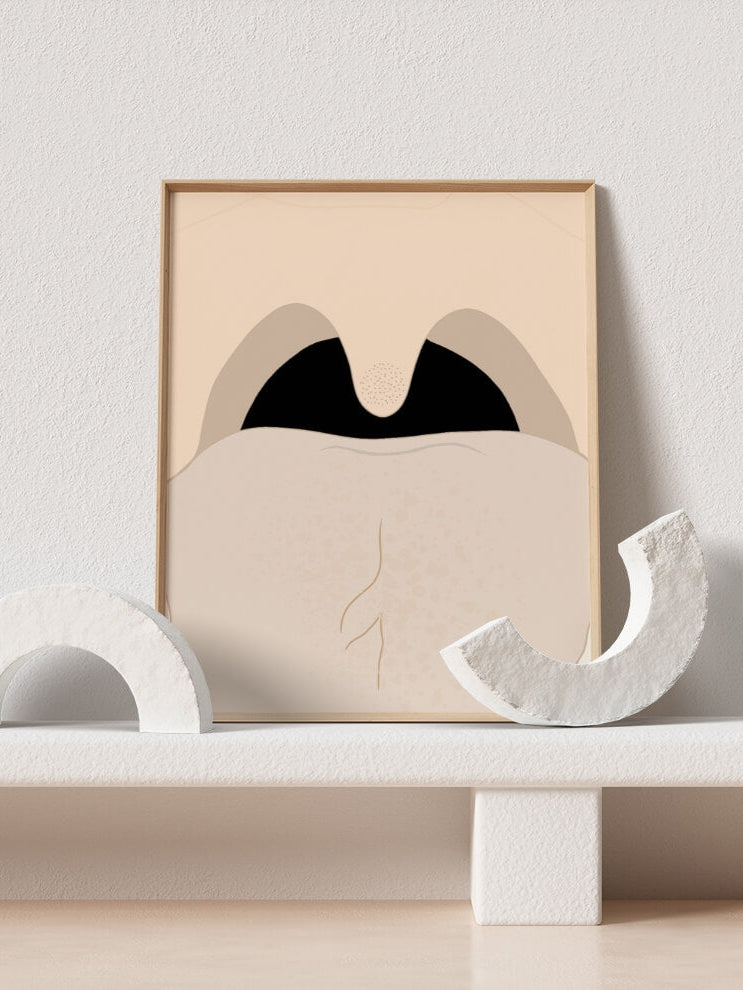 Buccal cavity anatomy art print-oral anatomy art- abstract minimalist art- ENT office decor-otolaryngologist gift