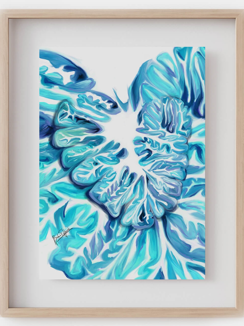 Abstract cerebellum anatomy art print- neurologist neuroscientist neurosurgeon gift-Brain art-Neurology art-Neurosurgery art-Brain painting