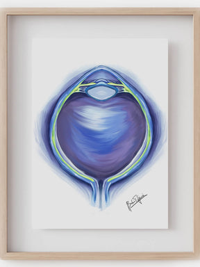 Eye art anatomy print- Eyeball anatomy wall art- Ophthalmologist optometrist oculoplastic gift-Ophthalmology art- Optometry painting