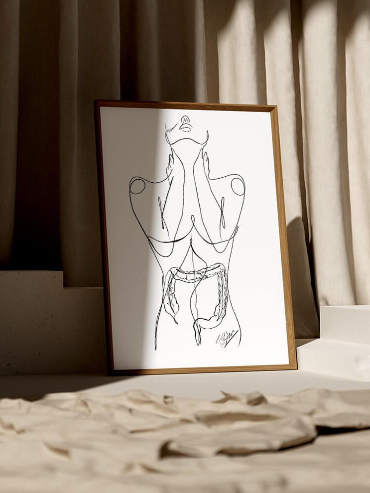 Colon line art