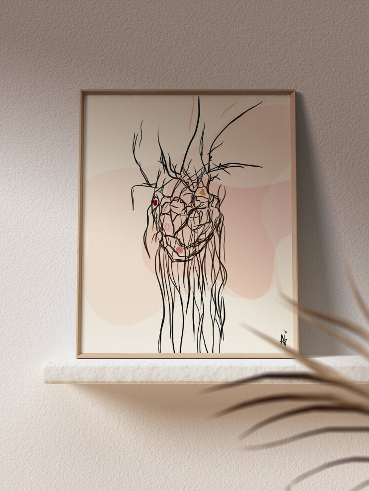 Heart line art