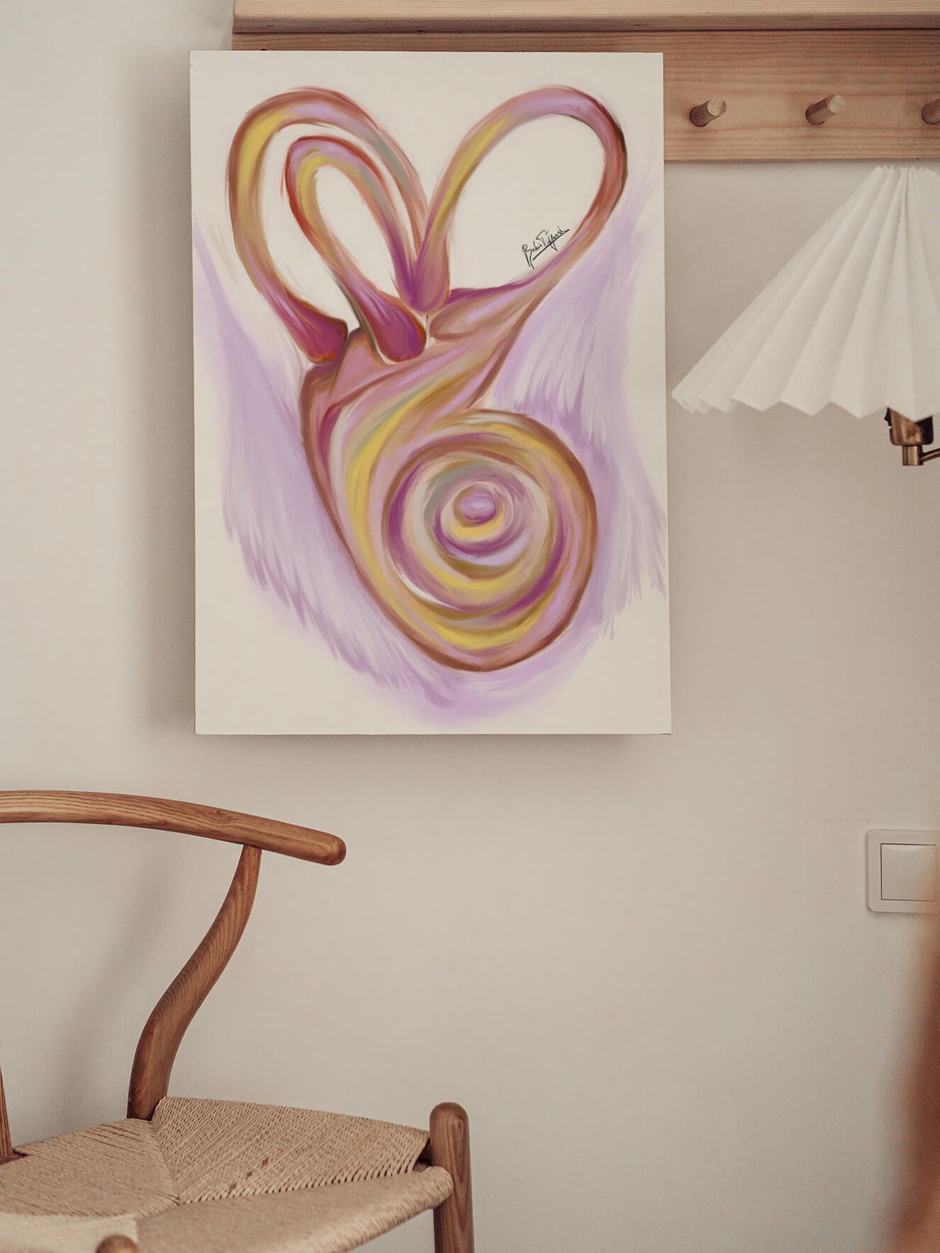 abstract inner ear anatomy art print- ENT art-Audiology art-Otolaryngologist gift-ear artwork-cochlea drawing