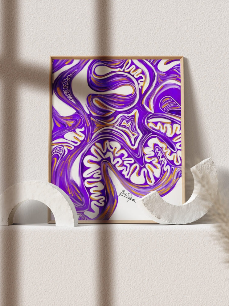 Intestines abstract anatomy art print- gastrointestinal anatomy wall art-gastroenterologist general surgeon trauma surgeon gift-medical art