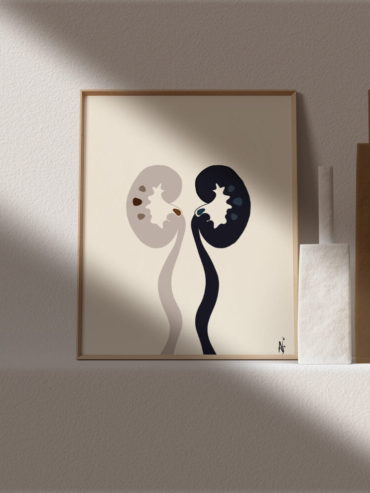 abstract inner ear anatomy art print- ENT art-Audiology art-Otolaryngologist gift-ear artwork-cochlea drawing