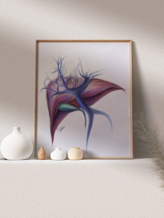Liver anatomy art