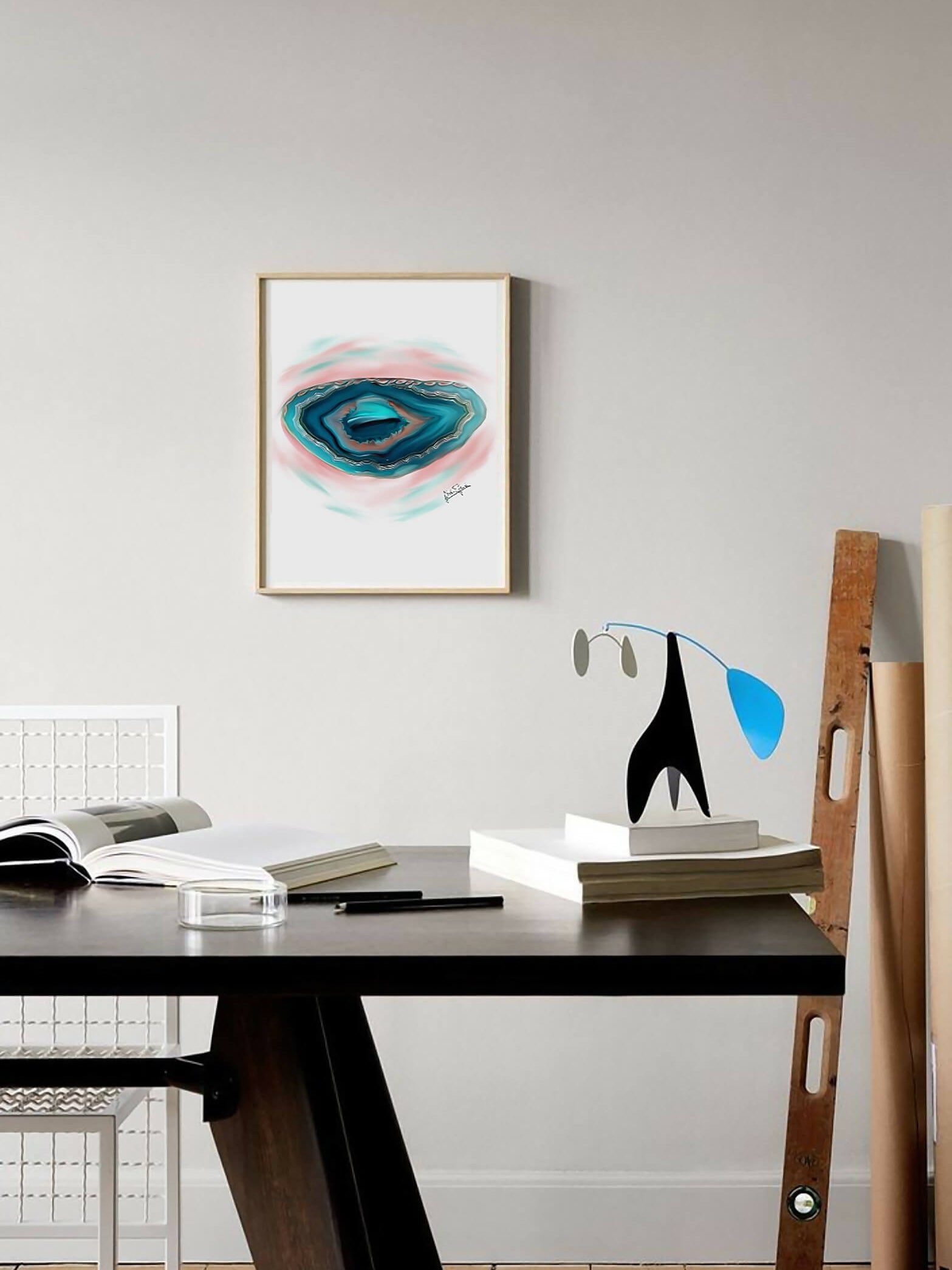 Abstract Lens art print – eye anatomy art- ophthalmologist optometrist gift-eye anatomy painting-medical art print