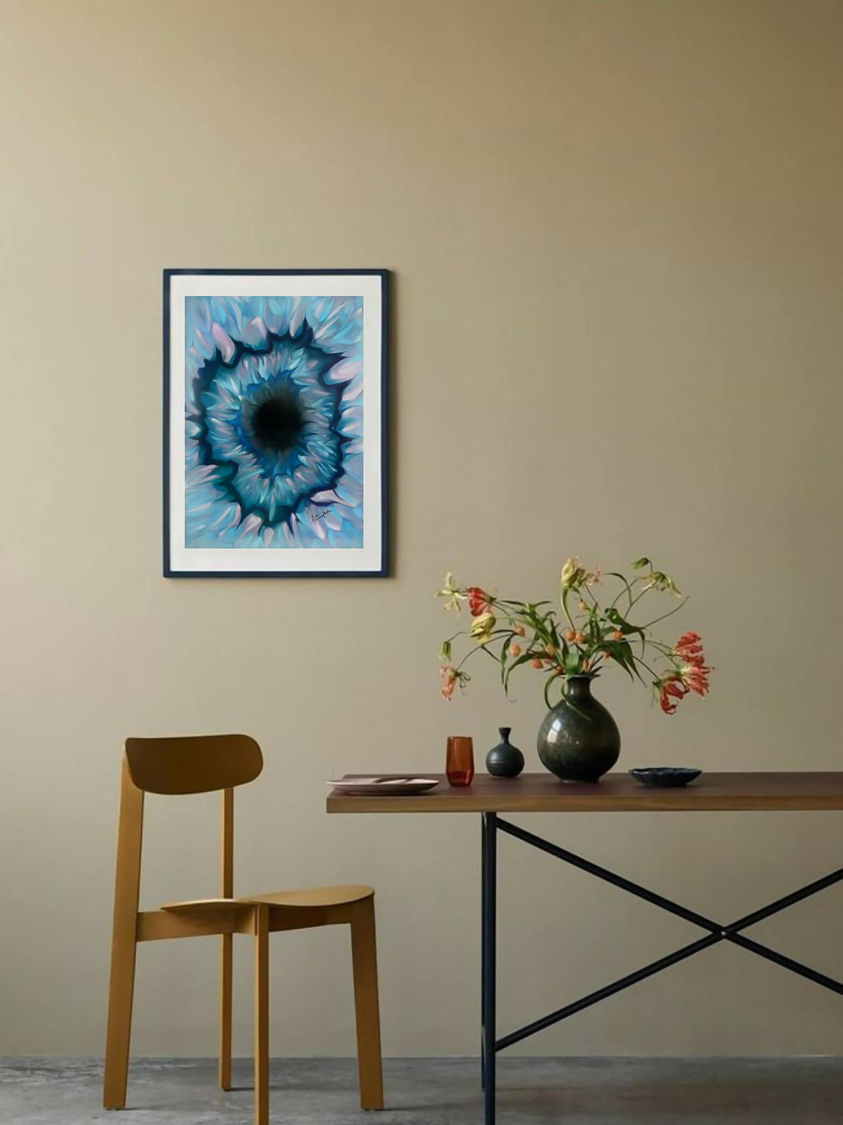 Constricted iris anatomy art print– Optometrist ophthalmologist gift- Abstract eye painting-Human anatomy art-Eye surgery art