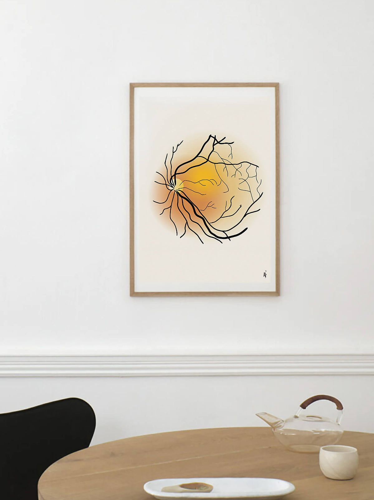 retina anatomy boho art-human eye line art-ophthalmology wall art-ophthalmologist optometrist gift-eye anatomy art print-abstract eye art