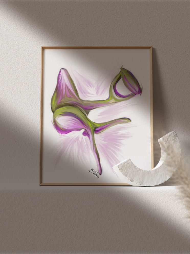 Abstract middle ear art- ossicles anatomy art-audiology art- ENT office decor-Otolaryngologist gift