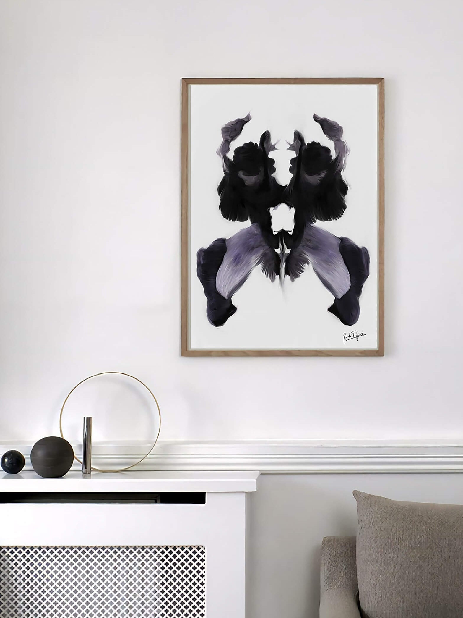 Abstract Rorschach test oil painting –psychology art-psychiatrist gift-brain health art-Anatomy abstract artwork-Medical art print