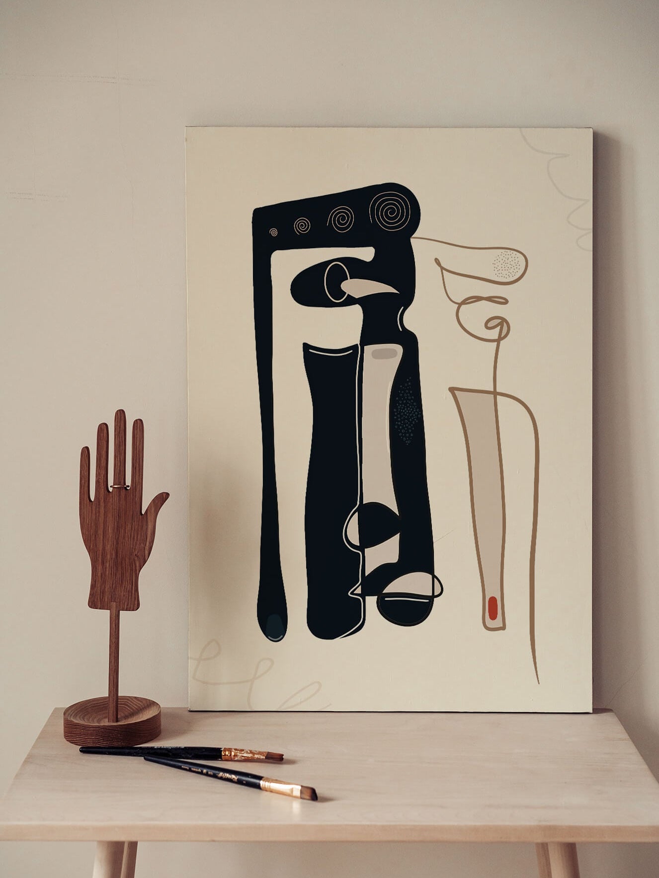 brain psychology art print-abstract psychiatry art-boho modern artwork-brain disorder-neurologist psychiatrist gift-medical wall art