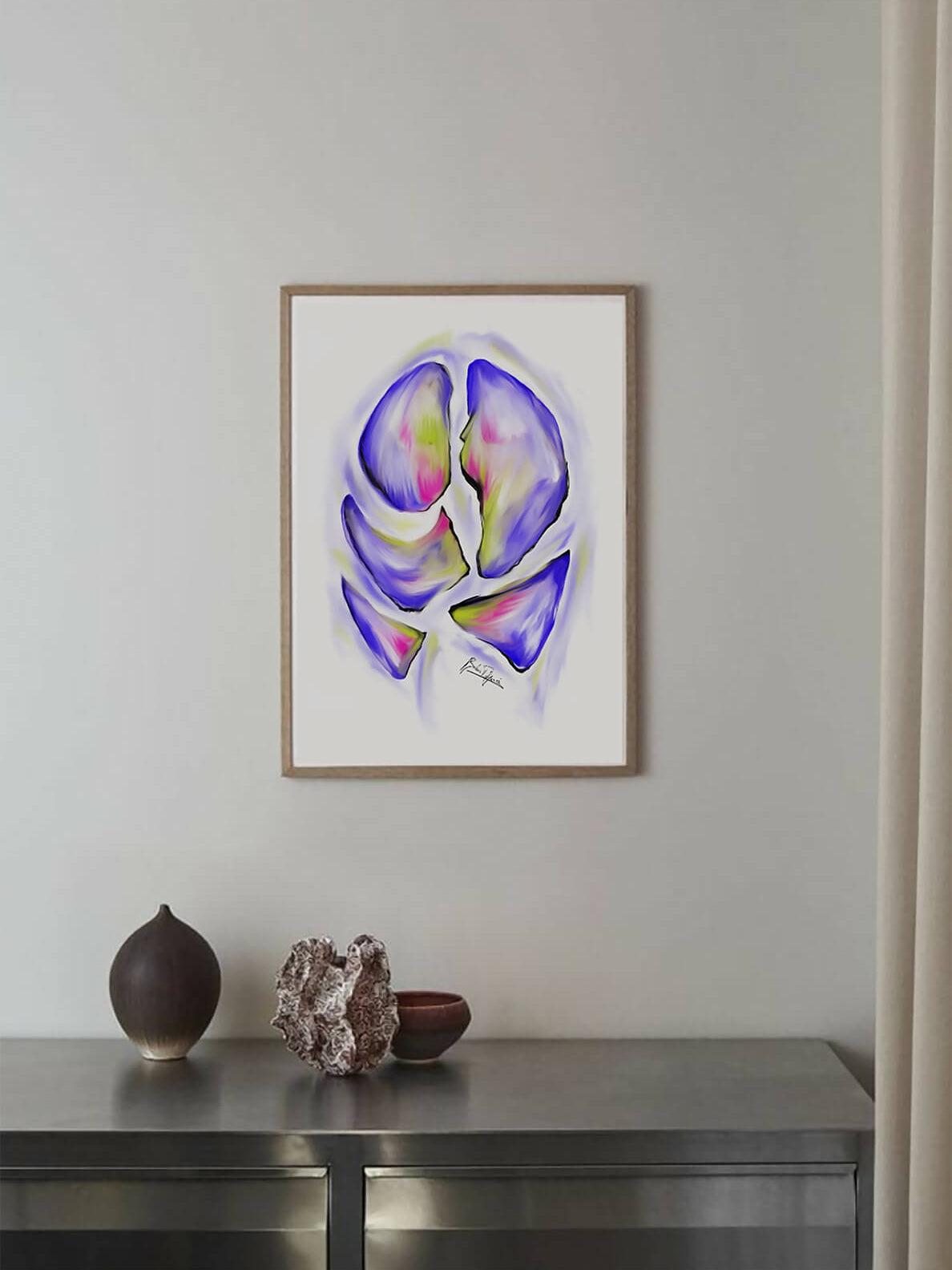 Lung lobes anatomy art print-pulmonology wall art-respiratory drawing-pulmonologist cardiothoracic surgeon gift- abstract anatomy art poster