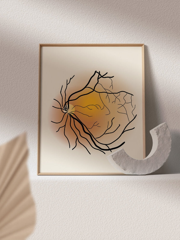 retina anatomy boho art-human eye line art-ophthalmology wall art-ophthalmologist optometrist gift-eye anatomy art print-abstract eye art
