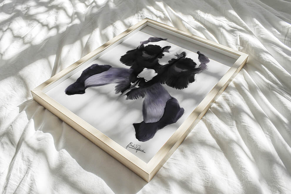 Abstract Rorschach test oil painting –psychology art-psychiatrist gift-brain health art-Anatomy abstract artwork-Medical art print