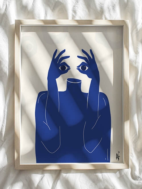 Minimalist eye anatomy art
