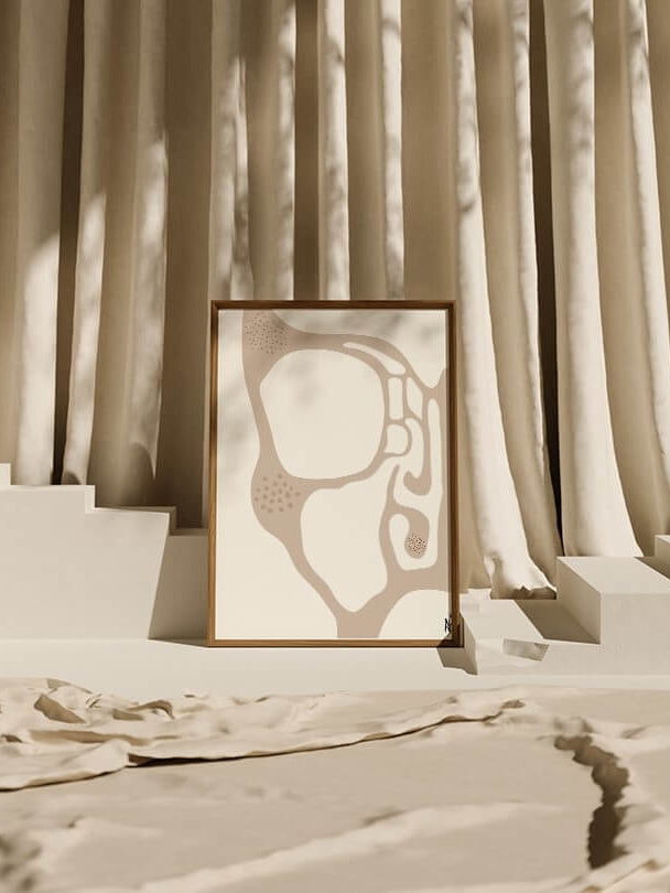 nasal sinuses anatomy abstract art-boho modern print-otolaryngologist gift-facial anatomy art-ENT office decor