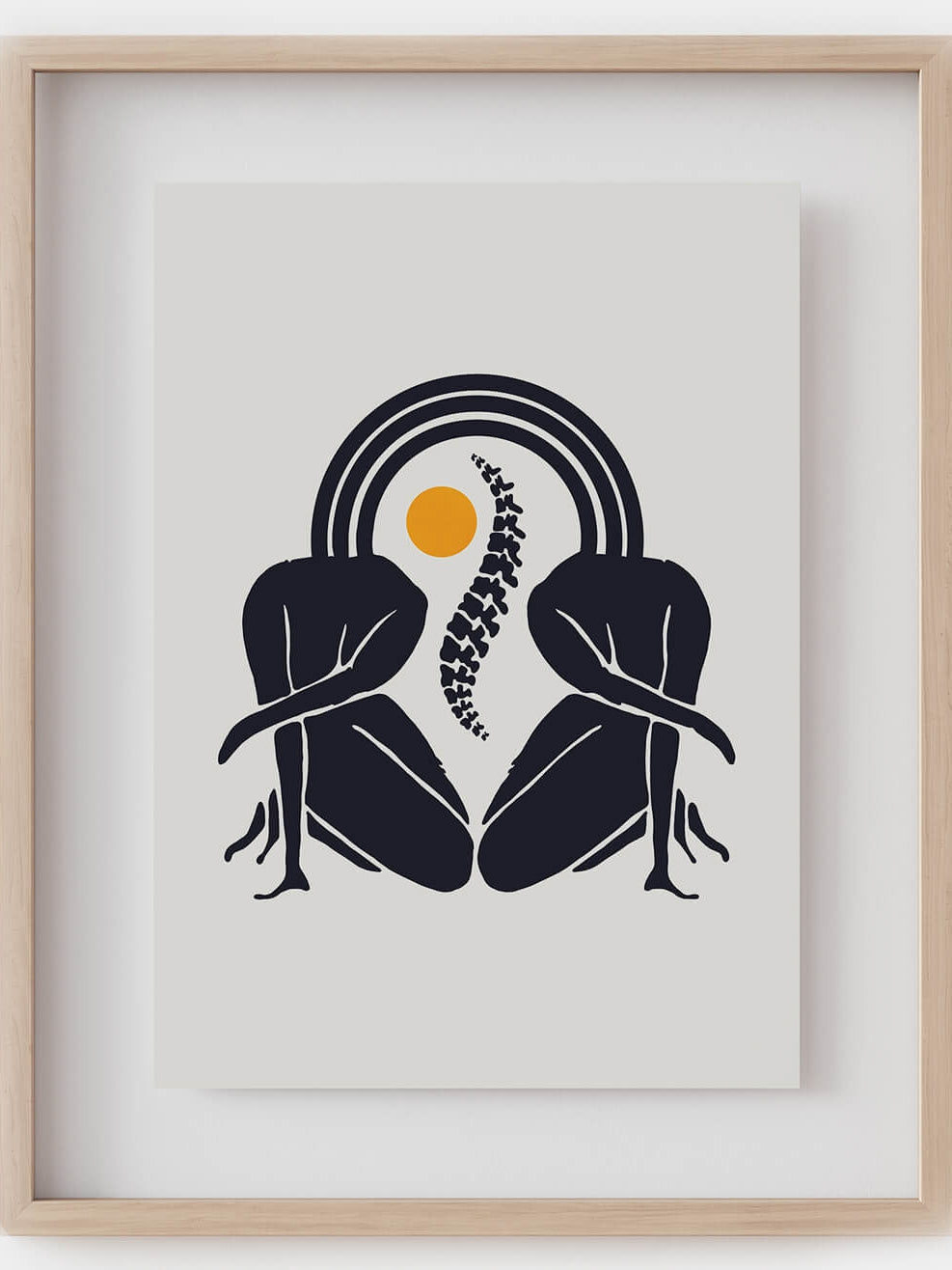 Boho spine art print-abstract artwork-Chiropractor gift-chiropractic minimalist art-medical student gift
